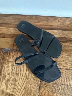GAP Black Strappy Jelly Sandals
